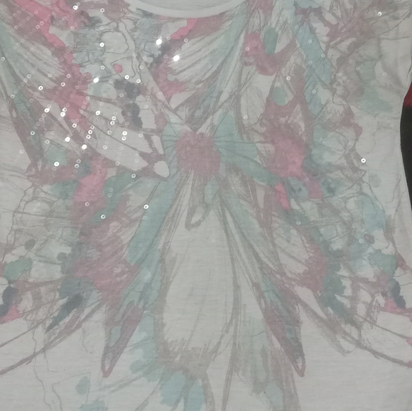 COPY - Nevada reflective Sequins butterfly Shirt - Picture 2 of 4